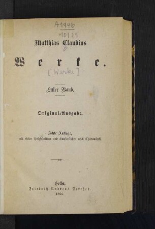 Bd. 1: Werke