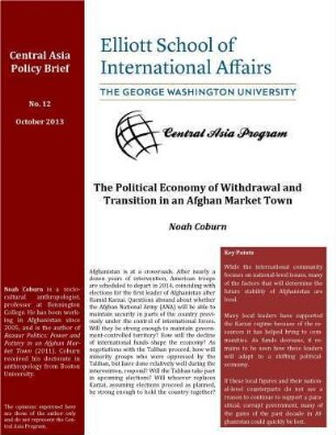 The political economy of withdrawal and transition in an Afghan market town