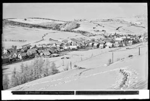 Altenberg-Geising im Winter, Blick gegen Altenberg