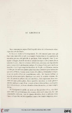 Au lecteur