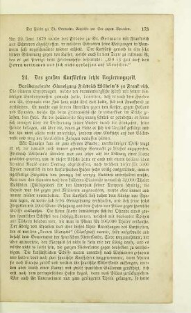 24. Des großen Kurfürsten letzte Regierungszeit