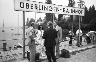 Überlingen: Bahnhof; Pressefahrt; Gruppen am Anlegersteg
