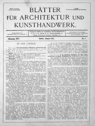Nr. 1, Januar 1912