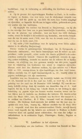 VI. Landbouw in het algemeen