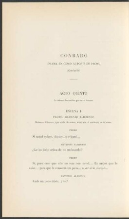 Conrado - (Conclusión) : Drama en cinco actos y en prosa
