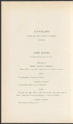 Conrado - (Conclusión) : Drama en cinco actos y en prosa