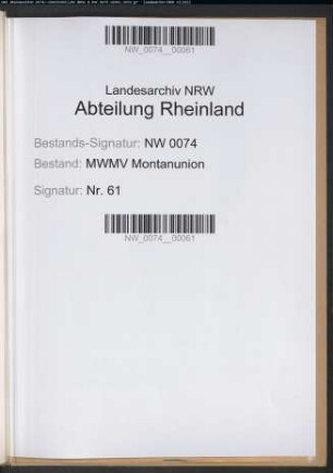 Ausgleichsumlage der Montanunion (Informationen der Montanunion sowie Presseausschnitte)