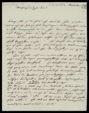 Brief von Franz Cölestin von Beroldingen an Rudolf Erich Raspe