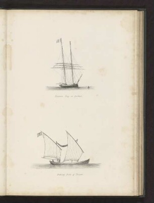 Polacca, Brig at Anchor. Fishing Boat of Trieste.