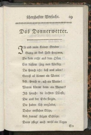 Das Donnerwetter