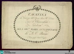 Cavatina con variazioni dell opera Axur Ré d'Ormus : per il clavicembalo