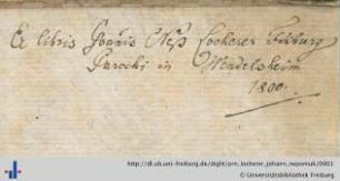 [Provenienz]: Locherer, Johann Nepomuk
