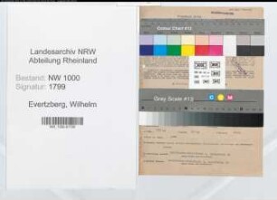 Entnazifizierung Wilhelm Evertzberg, geb. 24.08.1900 (Werkmeister)