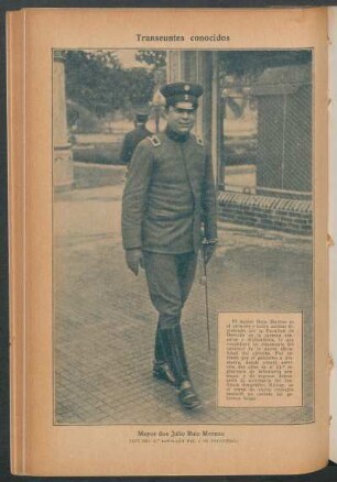 Mayor don Julio Ruiz Moreno, jefe del 2. Batallón del 2 de Infantería - [Retrato] : Transeúntes conocidos