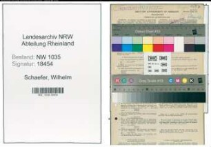 Entnazifizierung Wilhelm Schaefer , geb. 13.09.1888 (Steiger)