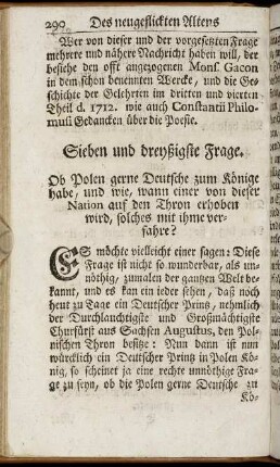 Sieben und dreyßigste Frage.