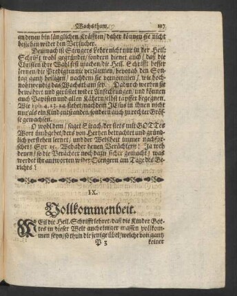 IX. Vollkommenheit
