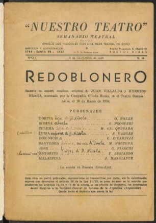 1936003800: Redoblonero : sainete en cuatro cuadros