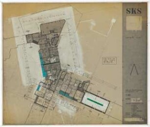 Sanierungsgebiet Kreuzberg Süd SKS, Wohn- und Geschäftszentrum Kottbusser Tor, Berlin-Kreuzberg: Grundriss 1.Obergeschoss 1:100