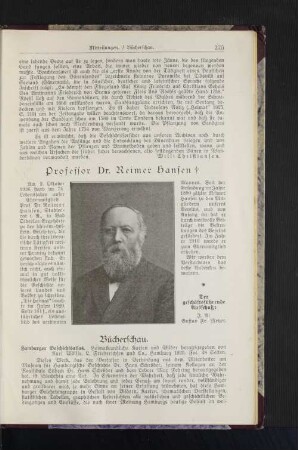 Professor Dr. Reimer Hansen