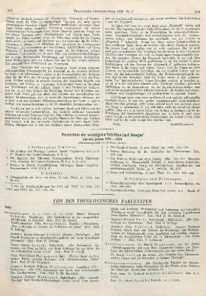 Von den Theologischen Fakultäten
