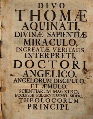 Tractatus theol. de Deo uno
