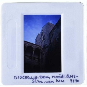 Bisceglie, Dom San Pietro Apostoli : Außenansicht, nördliche Querhausstirn, von Nordwesten