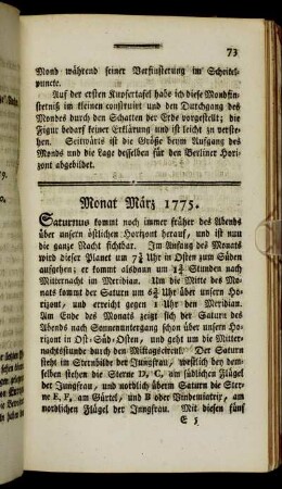 Monat März 1775.