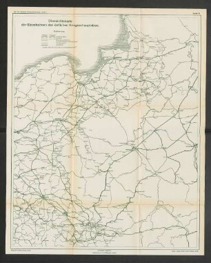 Karte 6. Übersichtskarte der Eisenbahnen des östlichen Kriegsschauplatzes.