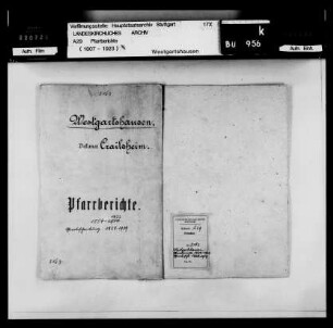 Pfarrei Westgartshausen: Pfarrberichte und Pfarrbeschreibungen