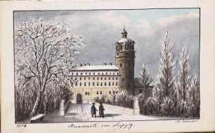 'Sternwarte bei Leipzig' Aquarell