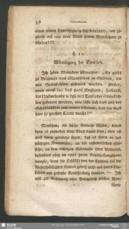 §. 12. Widerlegung der Einwürfe