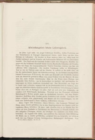XVI. Michelangelo's letzte Lebensjahre.