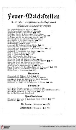 Feuermeldestellen