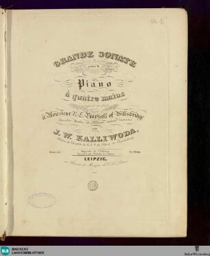 Grande sonate pour le piano à quatre mains : Oeuv. 135