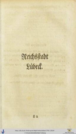 Reichsstadt Lübeck