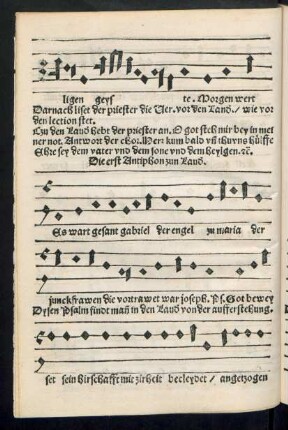 Die erst Antiphon zun Laudes.