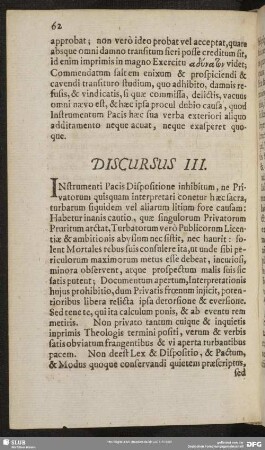 Discursus III.