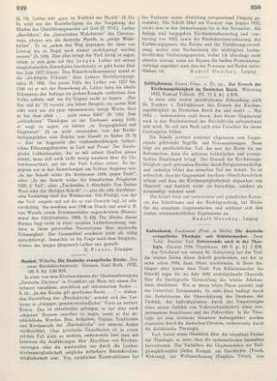 250-251 [Rezension] Kattenbusch, Ferdinand, Zeitenwende auch in der Theologie