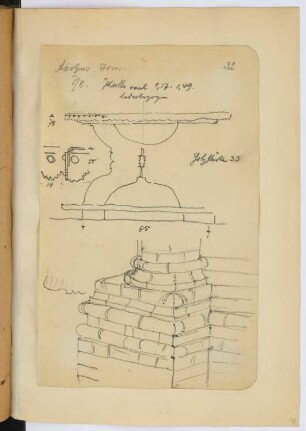 Dom, Aarhus: Details (aus: Skizzen- und Fotoalbum 27)