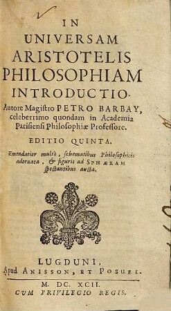In universam Aristotelis philosophiam introductio