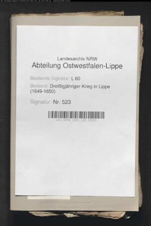 Lippe-Brakische Kriegskorrespondenzen