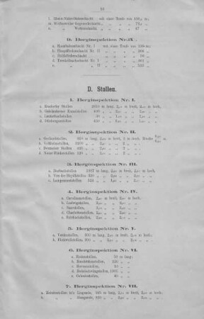 9. Berginspektion Nr. IX.