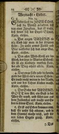 Weynacht-Lieder.