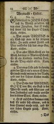 Weynacht-Lieder.