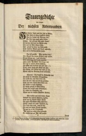 17-32, Trauergedichte.