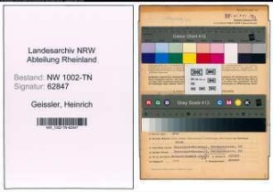 Entnazifizierung Heinrich Geissler , geb. 04.08.1897 (Spediteur)