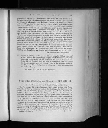 Wendischer Städtetag zu Lübeck. - 1483 Okt. 13.