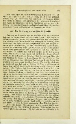 64. Die Gründung des deutschen Kaiserreichs