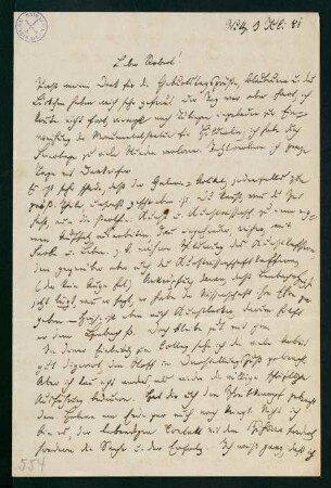 Brief vom 3. Juli 1881